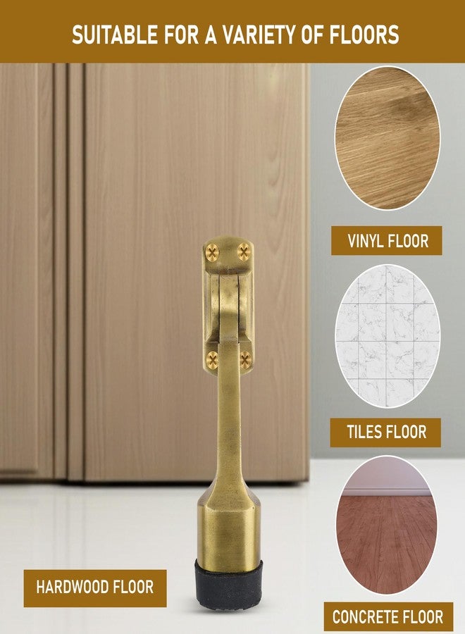 DHSVS Premium 5-Inch Door Stopper for Main Door with Bullet Antique/Stopper with Rubber Grip for Home,Office and Hotel(Pack of 1) - Image 4